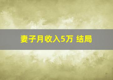 妻子月收入5万 结局